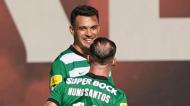 Pedro Gonçalves e Nuno Santos festejam golo no Sp. Braga-Sporting