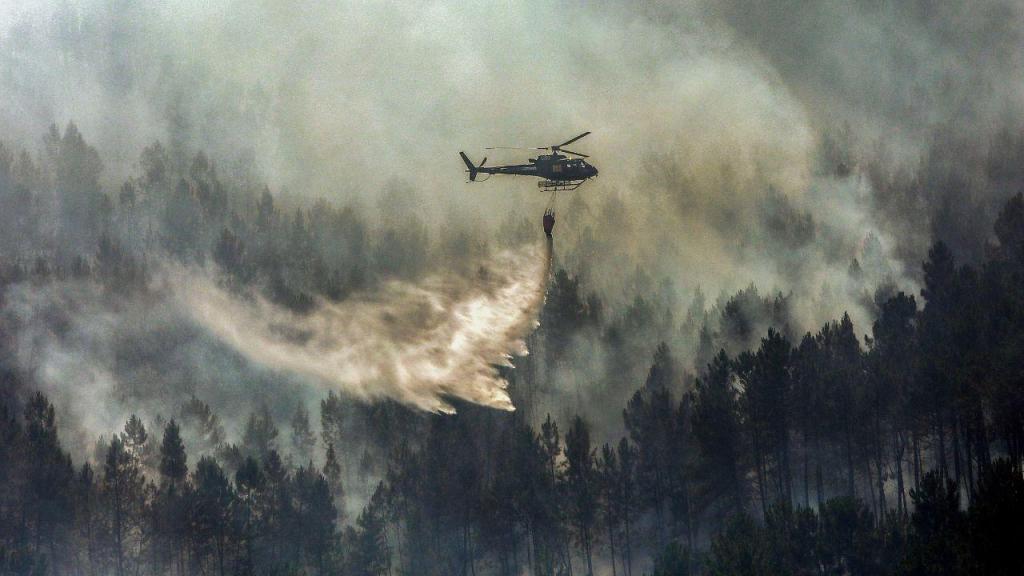 Helicóptero no combate a incêndios (Miguel Pereira Da Silva/ Lusa)