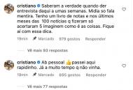 Mensagens de Ronaldo no Instagram