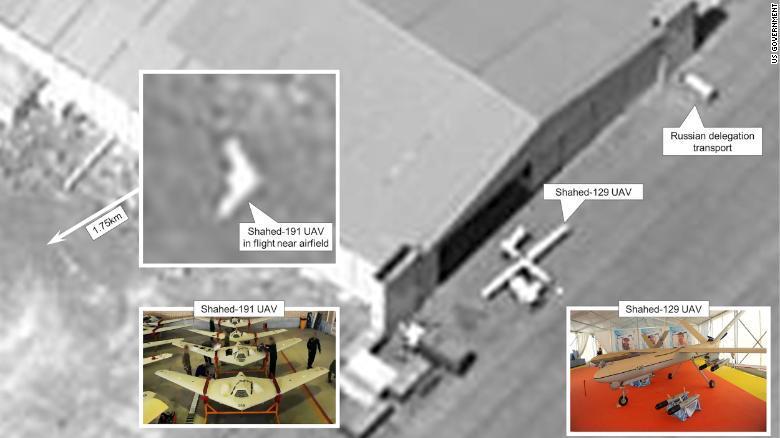 Uma delegação russa visitou um aeródromo no centro do Irão pelo menos duas vezes no último mês para examinar os drones armados, segundo o conselheiro de segurança nacional, Jake Sullivan, e as imagens de satélite obtidas exclusivamente pela CNN