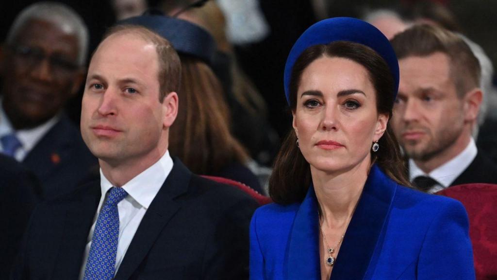 Os Príncipes de Gales, William e Kate (Daniel Leal/Pool via AP)