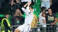 Cristiano Ronaldo festeja golo no Sheriff-Manchester United