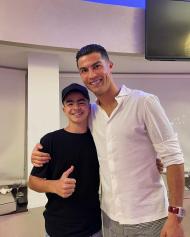 Cristiano, filho de Nininho Maia, com Cristiano Ronaldo