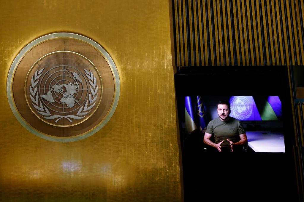 Zelensky discursa na Assembleia-geral das Nações Unidas no mesmo dia em que Putin falou ao país