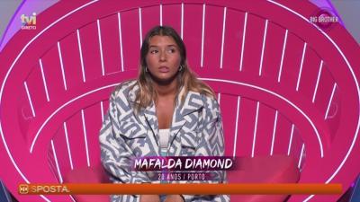 Mafalda Diamond comenta frase polémica de Rúben da Cruz: «Vi logo que era para mim» - Big Brother