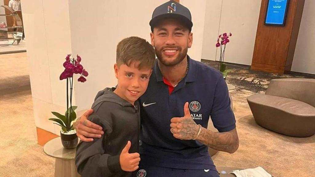 Neymar com o filho de Quaresma