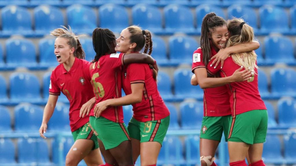Portugal festeja o 1-0 ante a Bélgica, apontado por Diana Silva