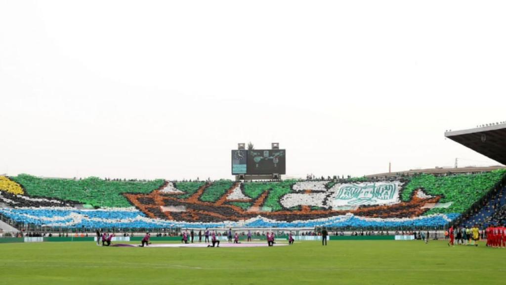 Coreografia no estádio do Raja Casablanca
