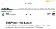 Imprensa: a noite de horror do Atlético de Madrid
