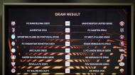 Liga Europa: sorteio do playoff de acesso aos oitavos de final
