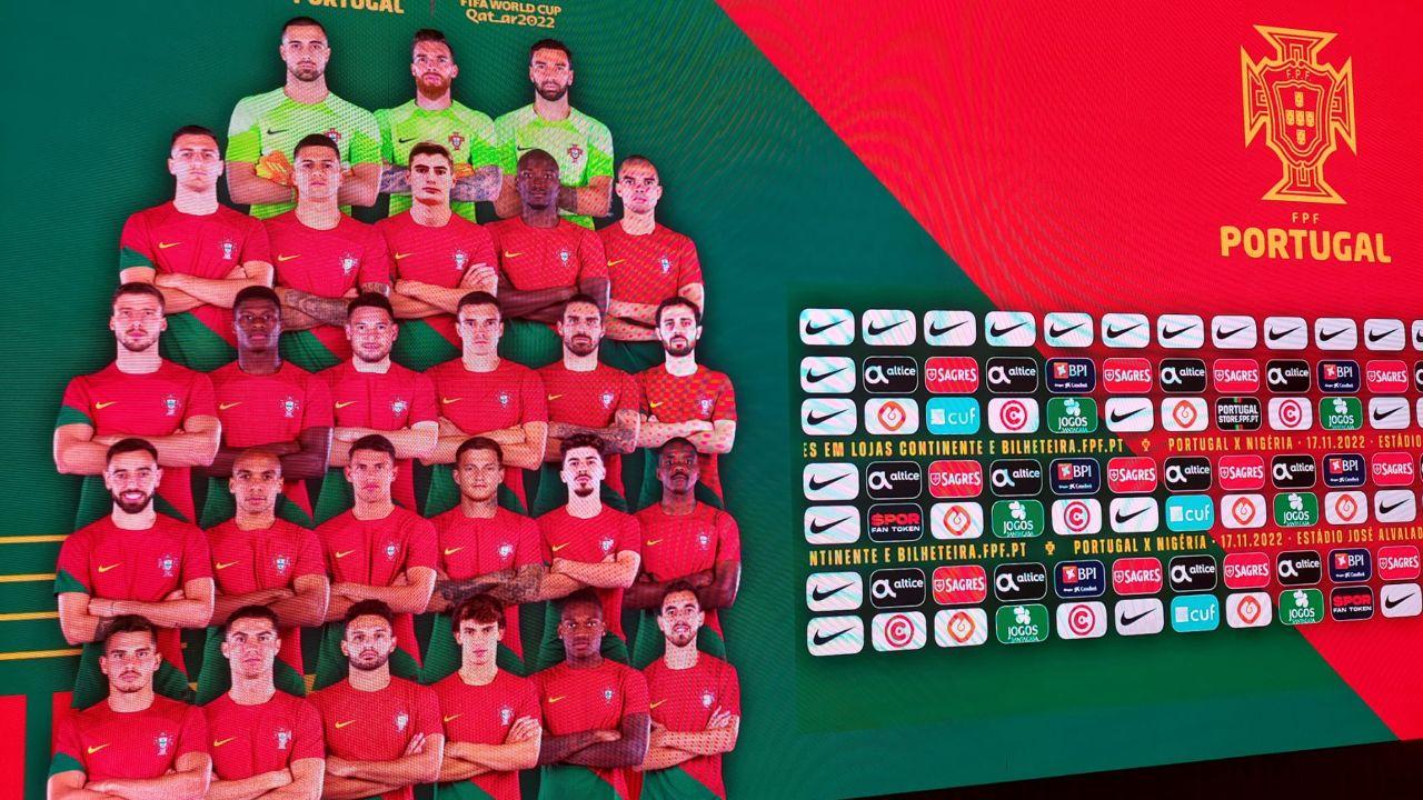 A lista de convocados de Portugal para o Mundial 2022