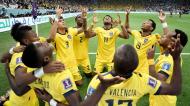 Mundial 2022: Equador festeja um dos golos ante o Qatar