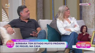 Pais de Bárbara Parada assumem que pode acontecer algo entre a filha e Miguel - Big Brother