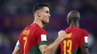 Cristiano Ronaldo festeja golo no Portugal-Gana
