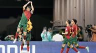 Cristiano Ronaldo festeja o 1-0 no Portugal-Gana