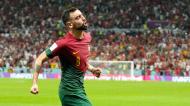 Bruno Fernandes festeja o 2-0 no Portugal-Uruguai