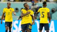 Moisés Caicedo festeja o 1-1 no Equador-Senegal
