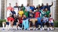 Jogadores da seleção de França no Mundial 2022 vestem/mostram camisola dos clubes de formação