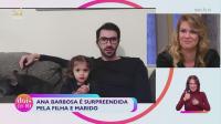 Ana Barbosa emocionada com surpresa da filha e marido - Big Brother