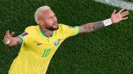 Neymar festeja o 2-0 no Brasil-Coreia do Sul