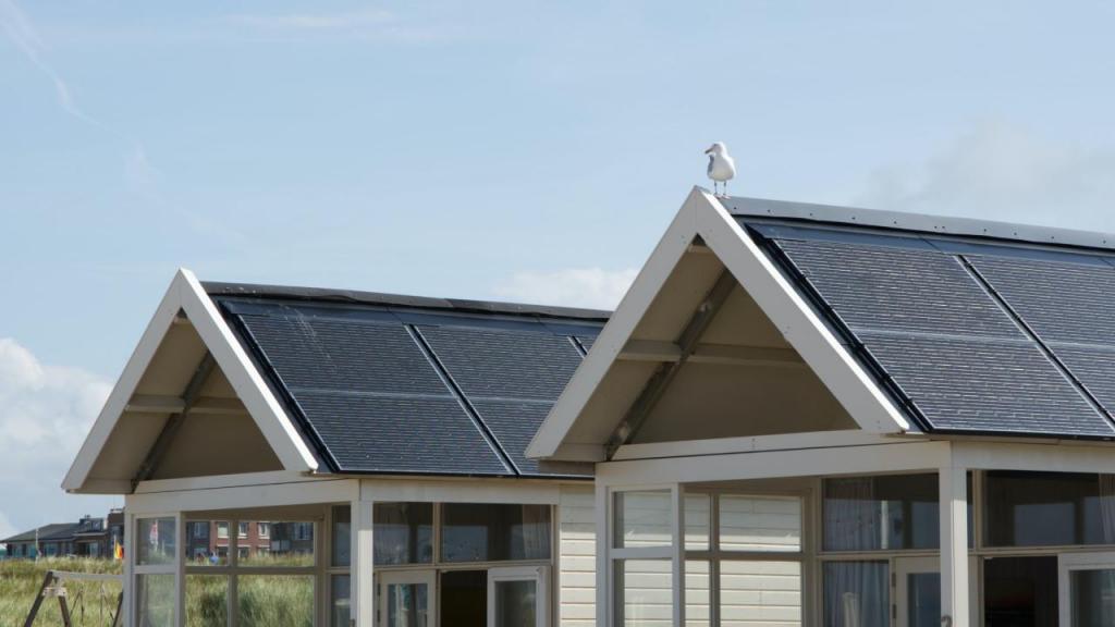 Painéis solares em telhados (Foto: Mischa Frank/Unsplash)
