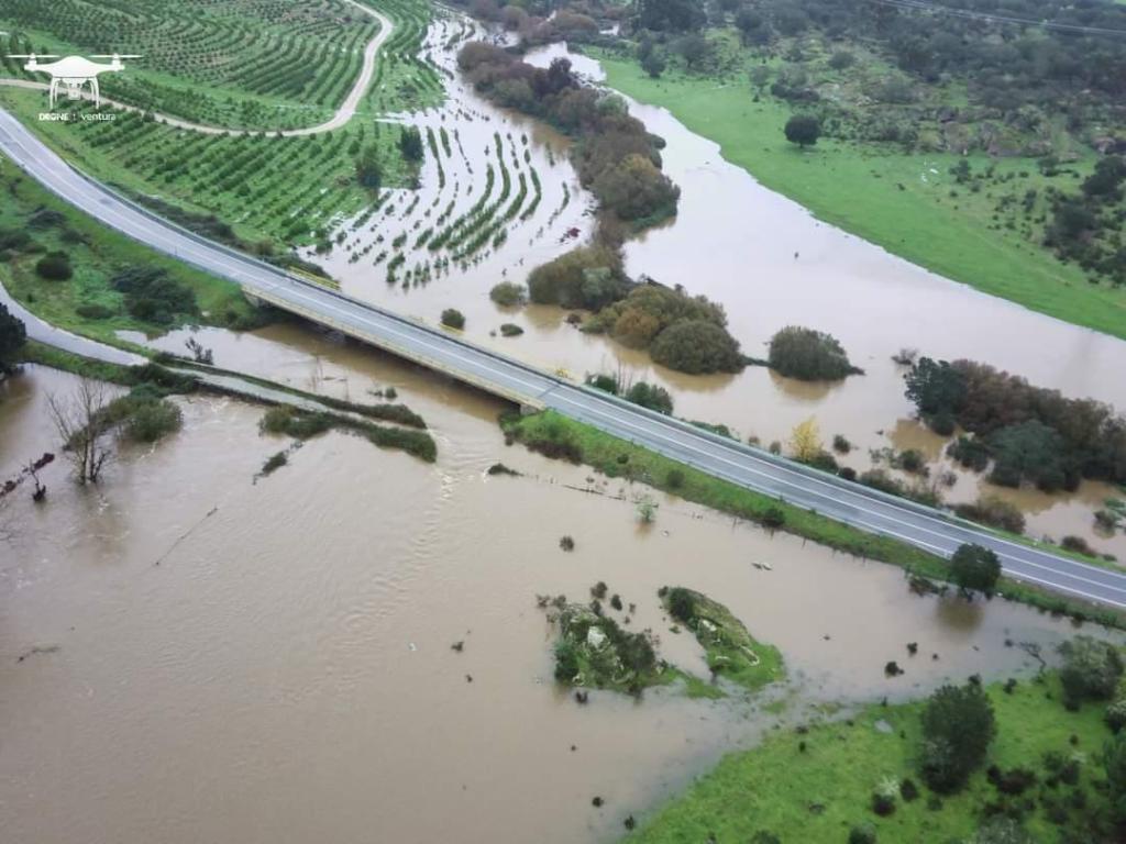 Imagens aéreas mostram escala das inundações no Crato, Portalegre(Diogo Ventura/Município do Crato)