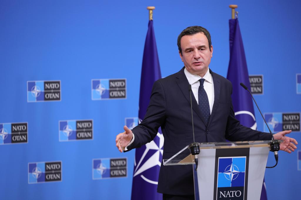 Primeiro-ministro kosovar, Albin Kurti (AP Photo/Olivier Matthys)