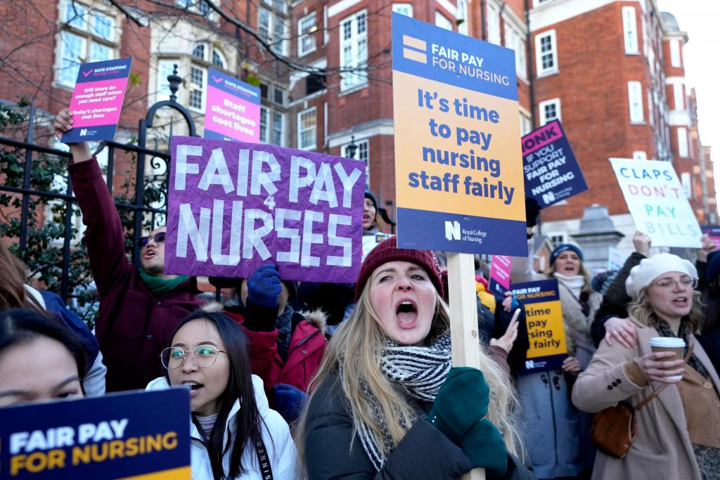 Greve dos enfermeiros no Reino Unido 