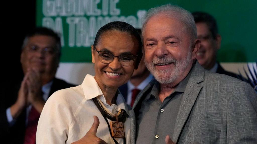 Lula da Silva com Marina Silva (AP Photo)