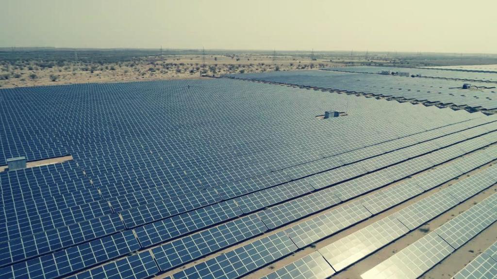 Parque solar Bhadla, Índia (foto: Rajasthan Solarpark Develop CL)