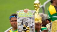 Homenagens a Pelé, no velório no Vila Belmiro (Andre Penner/AP)