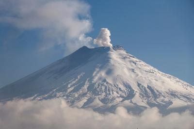 Vulcão no Equador lança nuvem de gás a mais de 1.400 metros acima da cratera - TVI