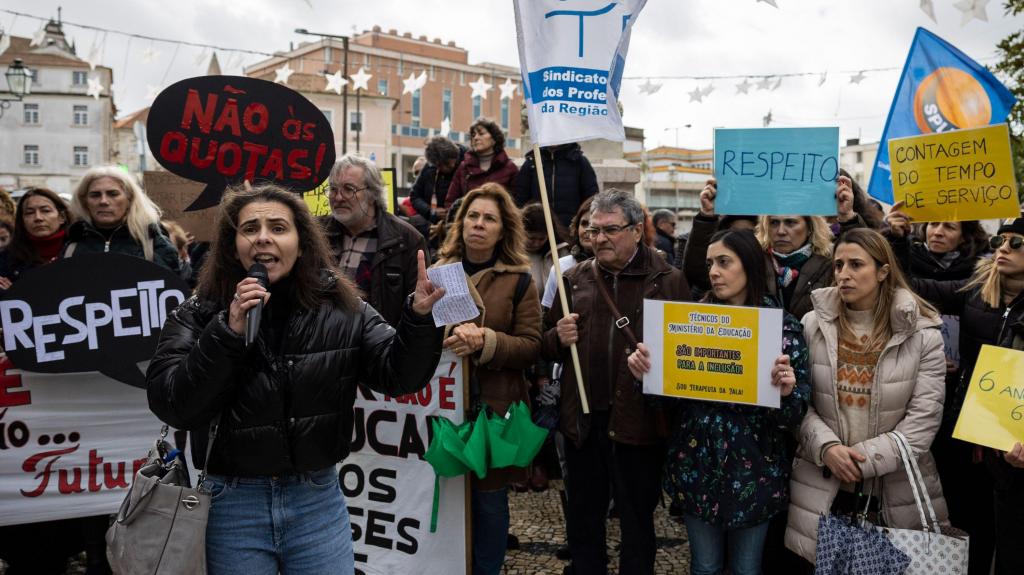 Professores exigem "respeito" no segundo dia da greve por distrito da Fenprof (Lusa/JOSÉ COELHO)