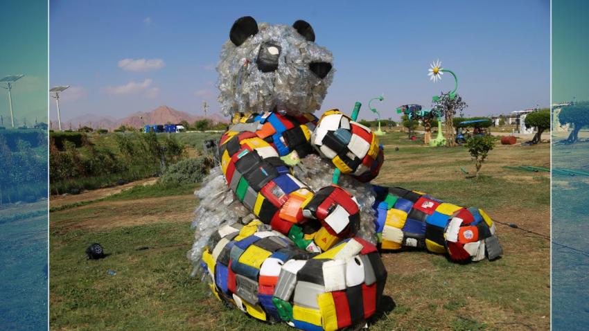 urso plástico reciclado - away