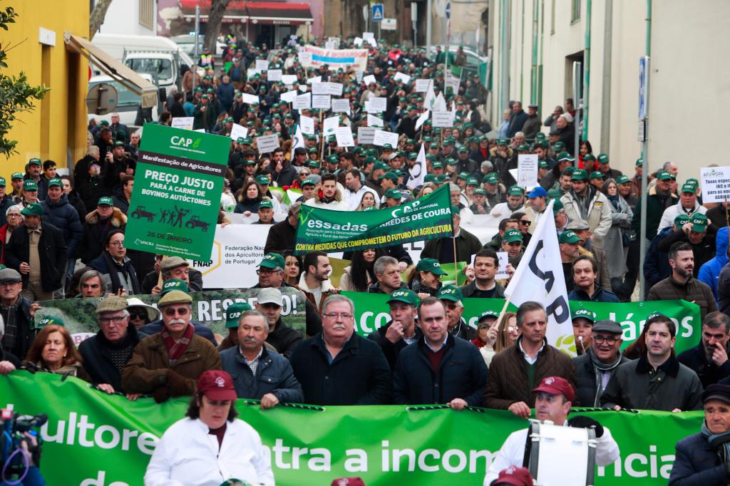 Protestos contra a extinção das Direções Regionais de Agricultura e sua integração nas Comissões de Coordenação e Desenvolvimento Regional, convocados pela CAP (Miguel Pereira da Silva/LUSA)