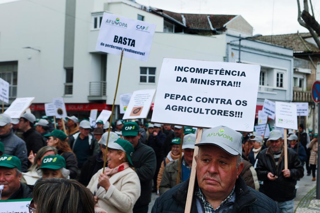 Protestos contra a extinção das Direções Regionais de Agricultura e sua integração nas Comissões de Coordenação e Desenvolvimento Regional, convocados pela CAP (Miguel Pereira da Silva/LUSA)