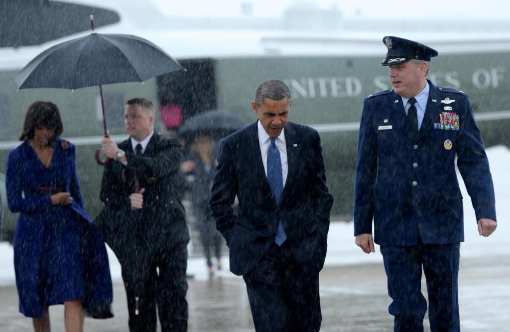 Barack Obama e Mike Minihan (Associated Press)