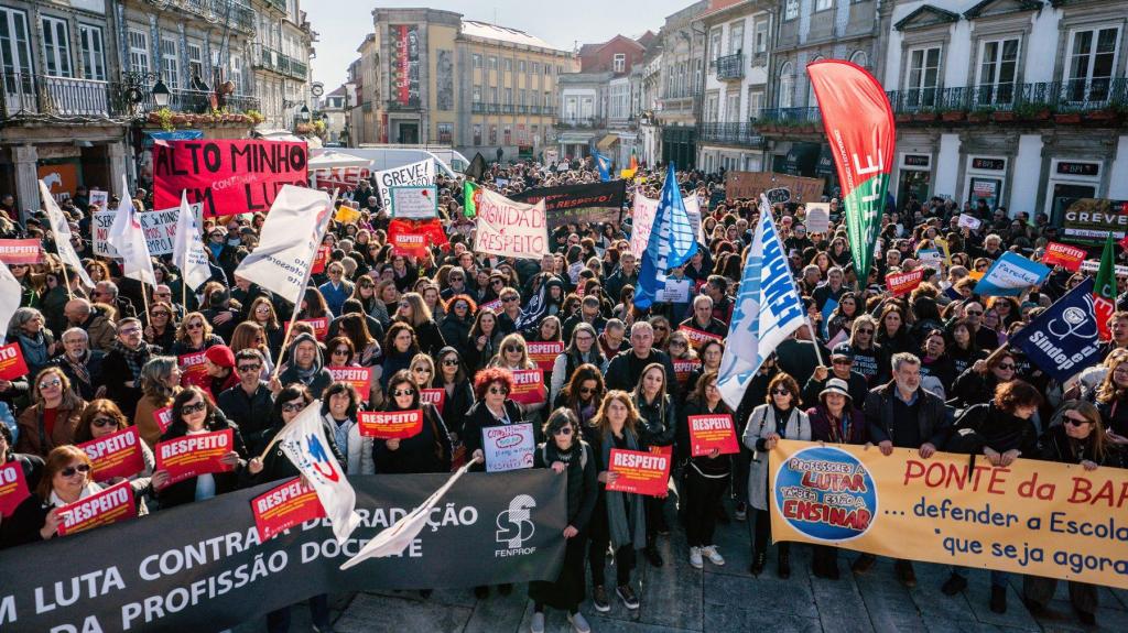 Protesto de Professores em Viana do Castelo (Hugo Delgado/Lusa)