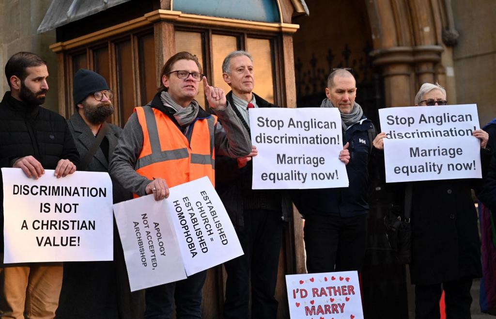 Protesto da Igreja Anglicana em Londres (Getty Images)