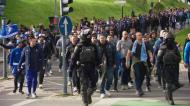Muita segurança na chegada dos adeptos do FC Porto a Alvalade