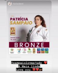 Patrícia Sampaio conquista bronze em Telavive