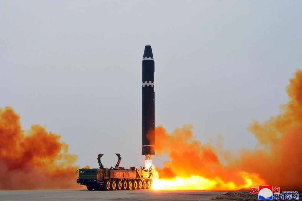 Missil balístico da Coreia do Norte (Korea Central News Agency/Korea News Service via PA)