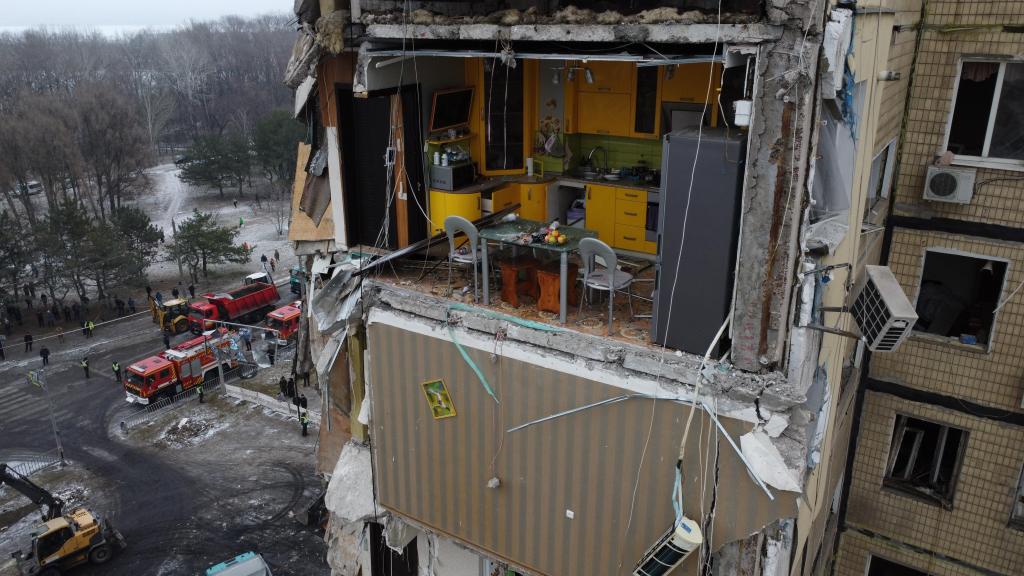 A cozinha amarela de Dnipro, janeiro 2023 (Yan Dobronosov/CNN)