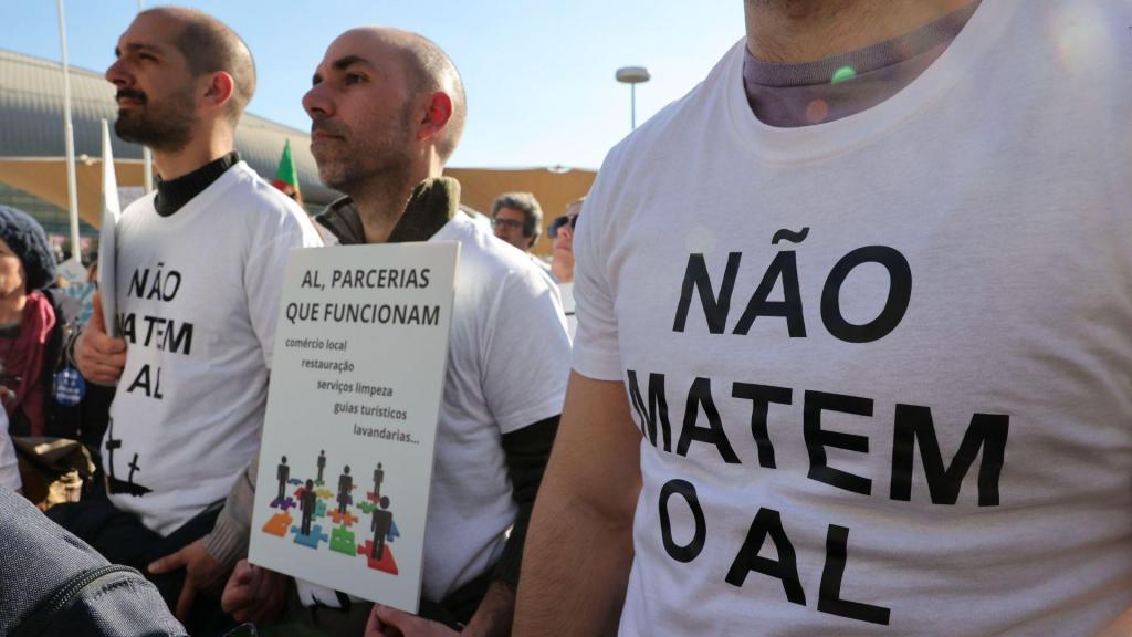 Manifestação a favor do Alojamento Local (Manuel de Almeida/Lusa)