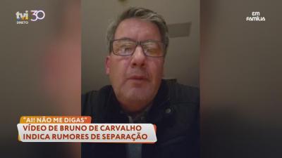 Vídeo de Bruno de Carvalho indica rumores de separação com Liliana Almeida de Carvalho! Assista aqui - TVI