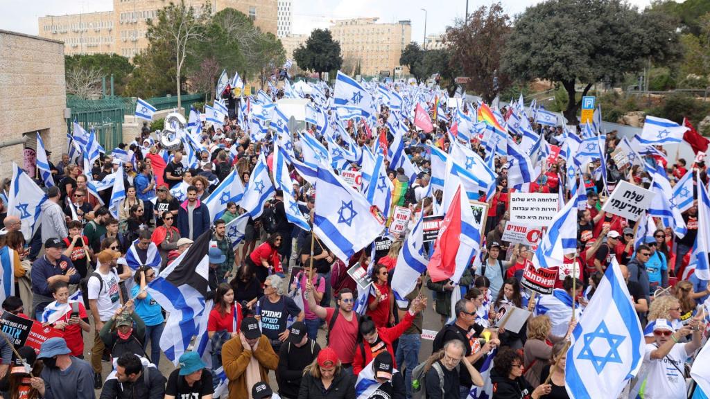 Greves em Israel contra reforma (Abir Sultan/ LUSA)