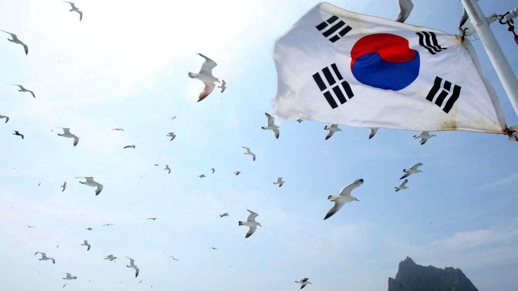 Bandeira da Coreia do Sul (	Kim Jae-Myoung/ Getty Images) 