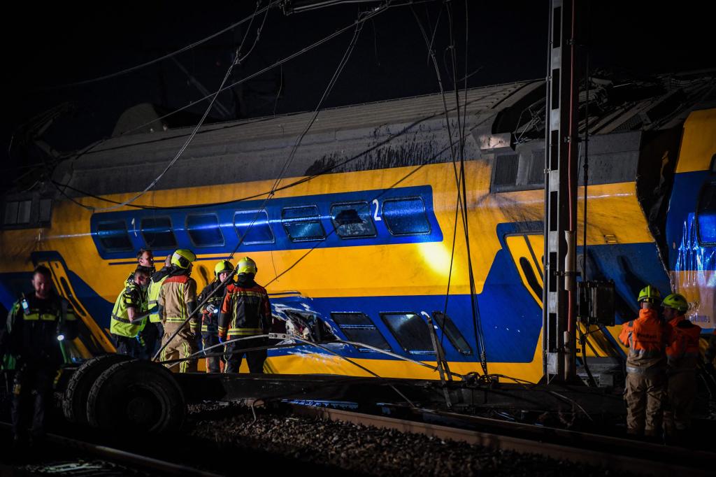 Descarrilamento de comboio nos Países Baixos  (Photo by JOSH WALET/ANP/AFP via Getty Images)