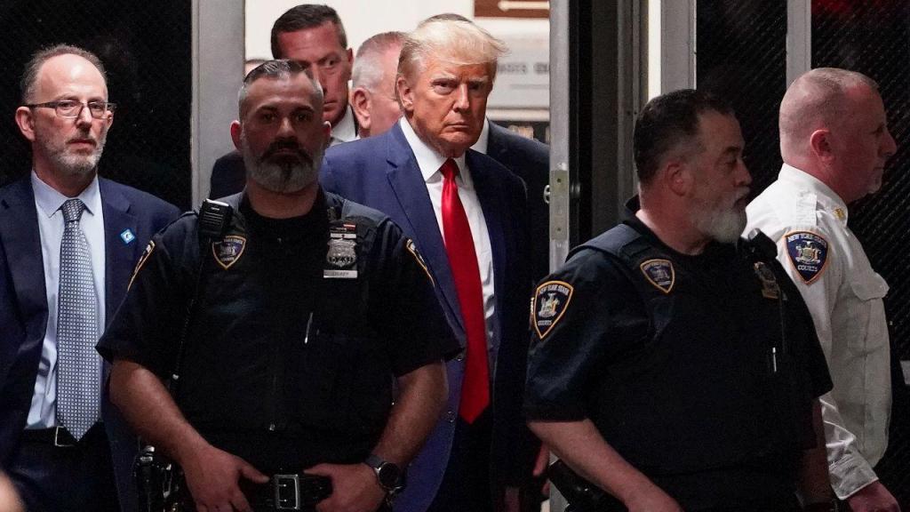 Donald Trump no Tribunal de Manhattan (AP)