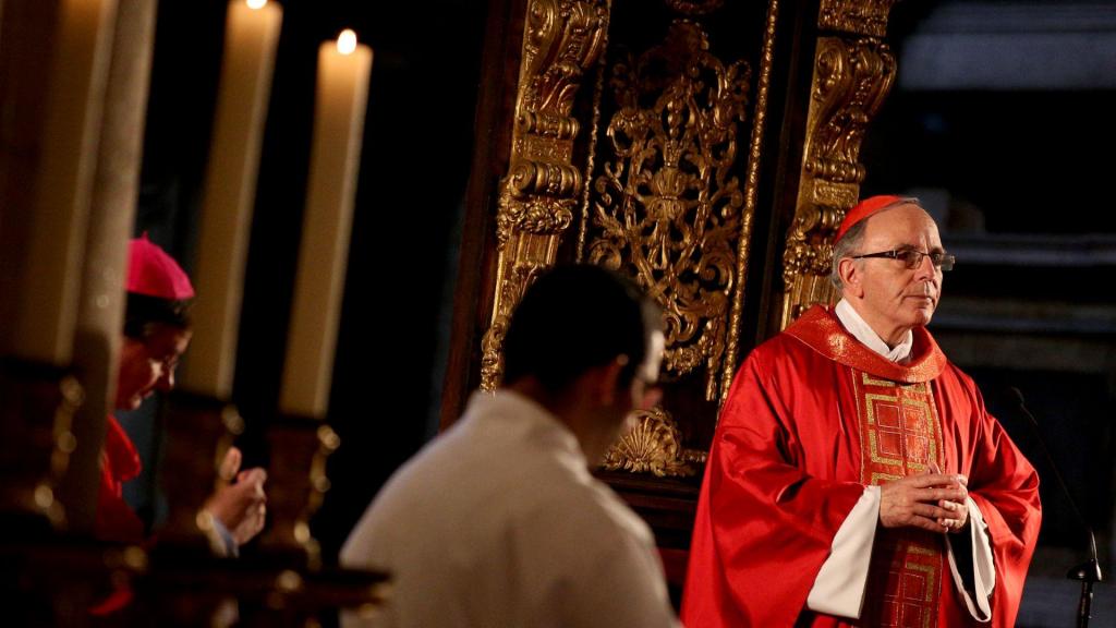 O cardeal patriarca de Lisboa D. Manuel Clemente volta a pedir perdão às vítimas de abusos sexuais na Missa Crismal de 6 de abril de 2023. (Pedro Fiúza/Getty Images)